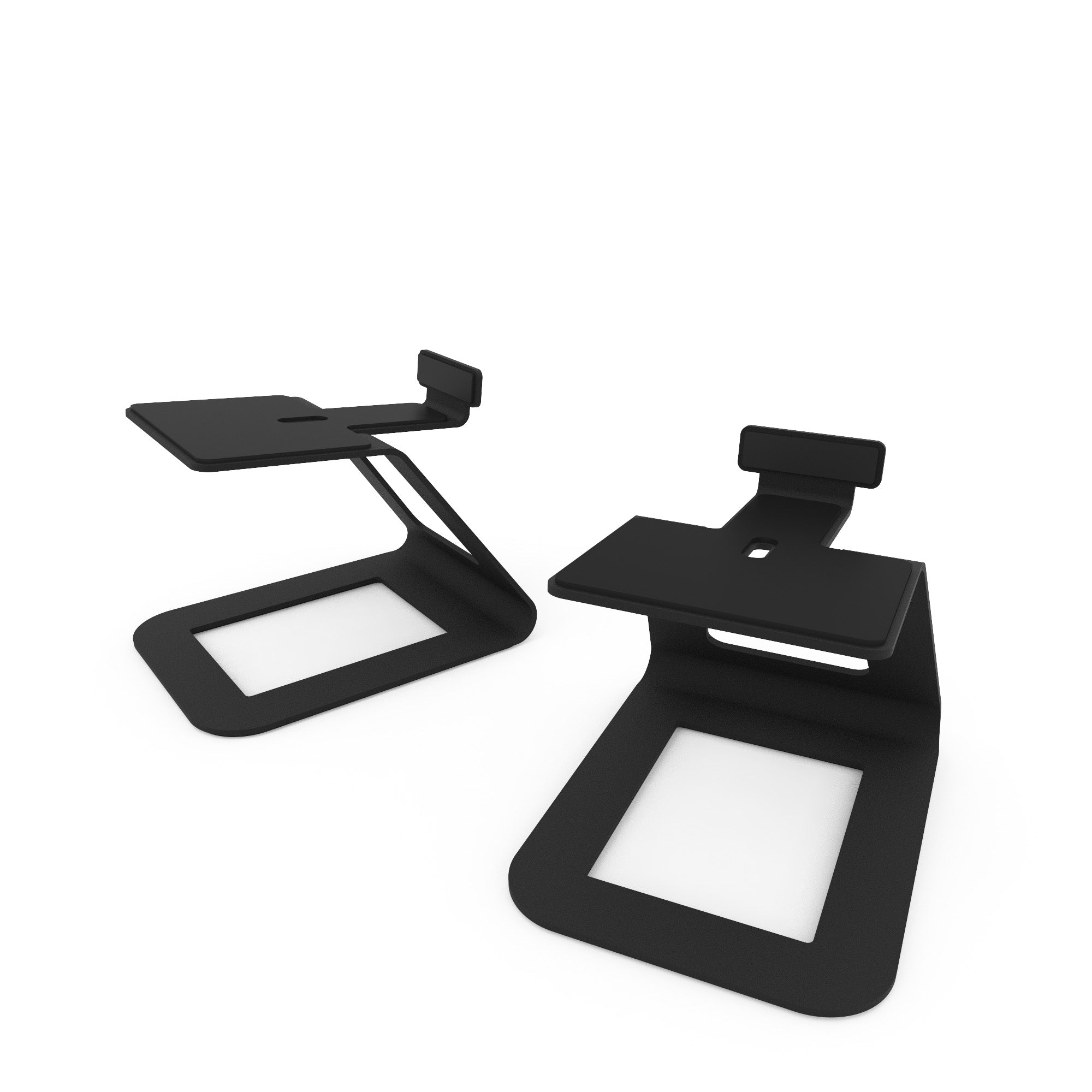 KANTO SE6 Elevated Desktop Speaker Stands for Large Speakers (Black)