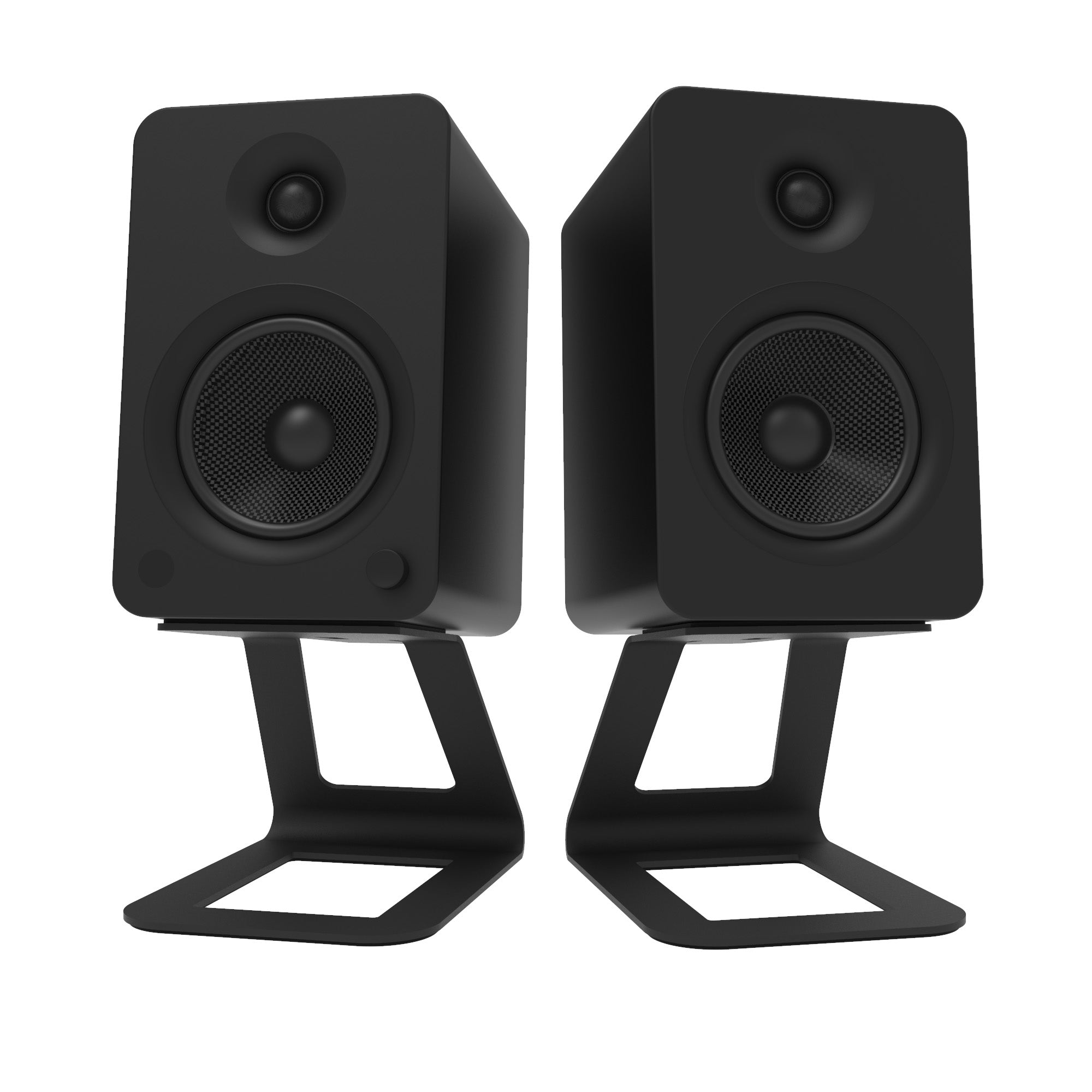 KANTO SE6 Elevated Desktop Speaker Stands for Large Speakers (Black)