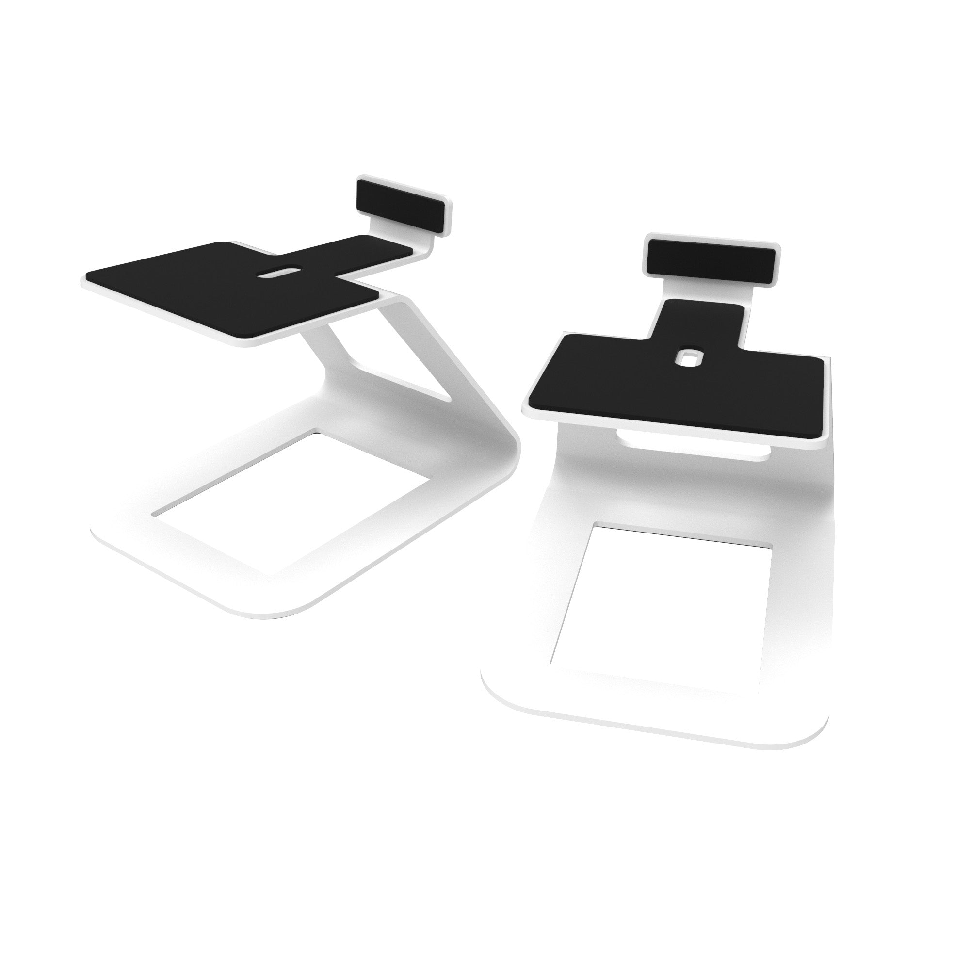 KANTO SE6 Elevated Desktop Speaker Stands for Large Speakers (White)