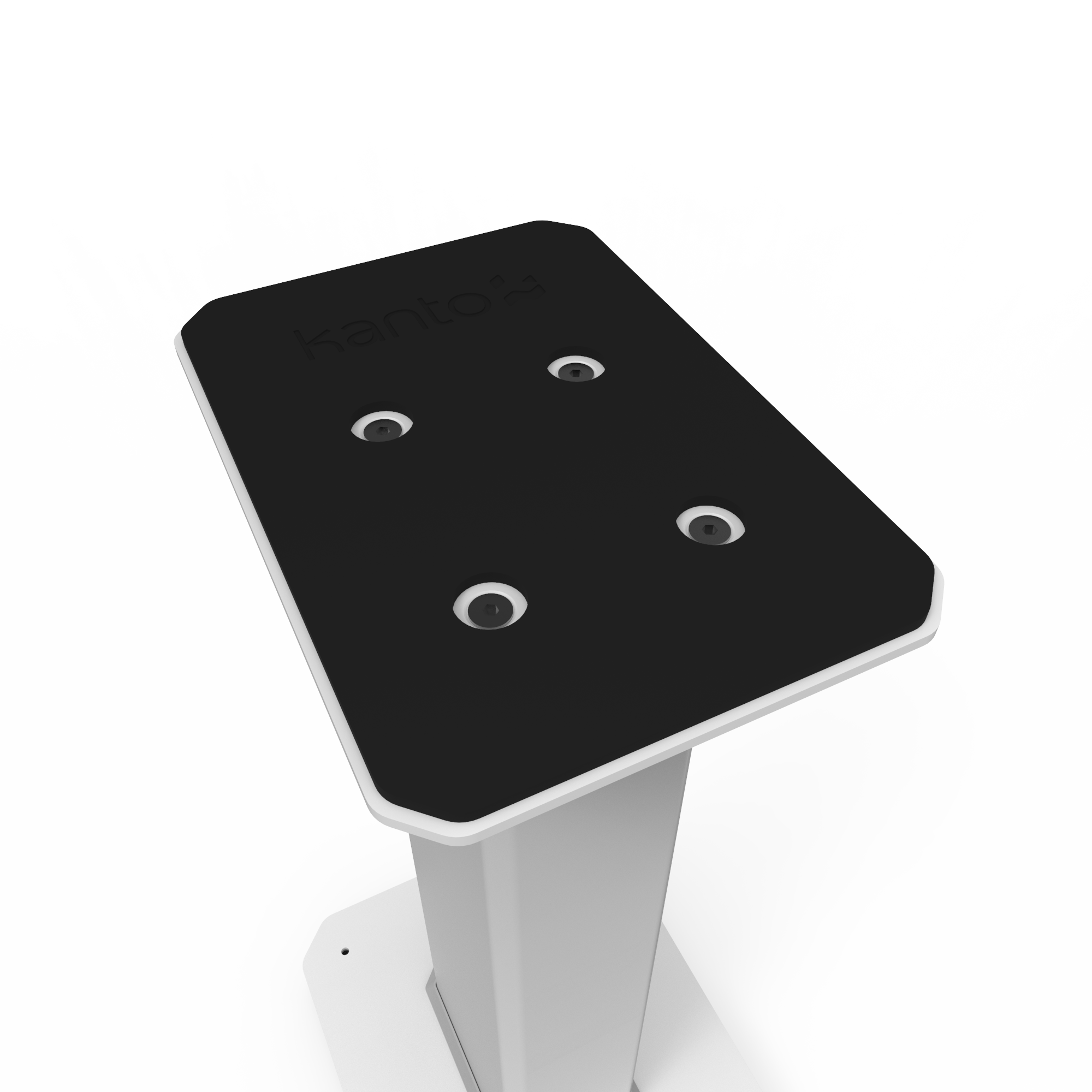 KANTO SX26 26" Tall Fillable Speaker Stands with Isolation Feet (White)