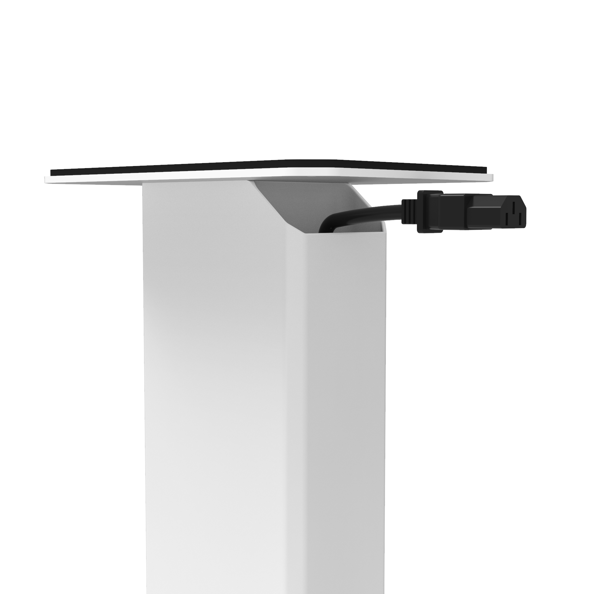 KANTO SX26 26" Tall Fillable Speaker Stands with Isolation Feet (White)