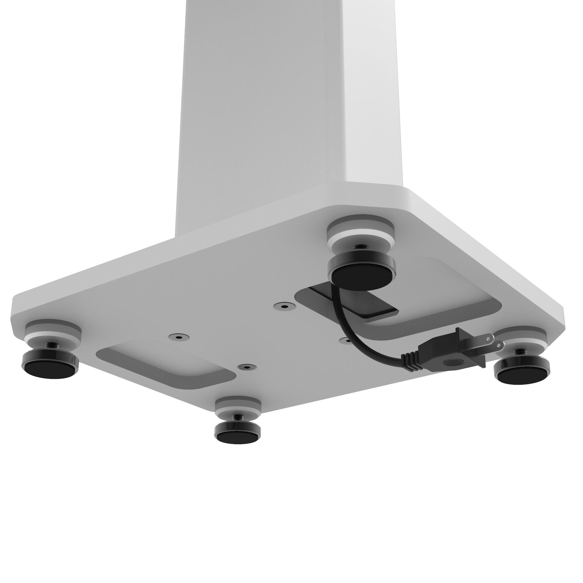 KANTO SX26 26" Tall Fillable Speaker Stands with Isolation Feet (White)