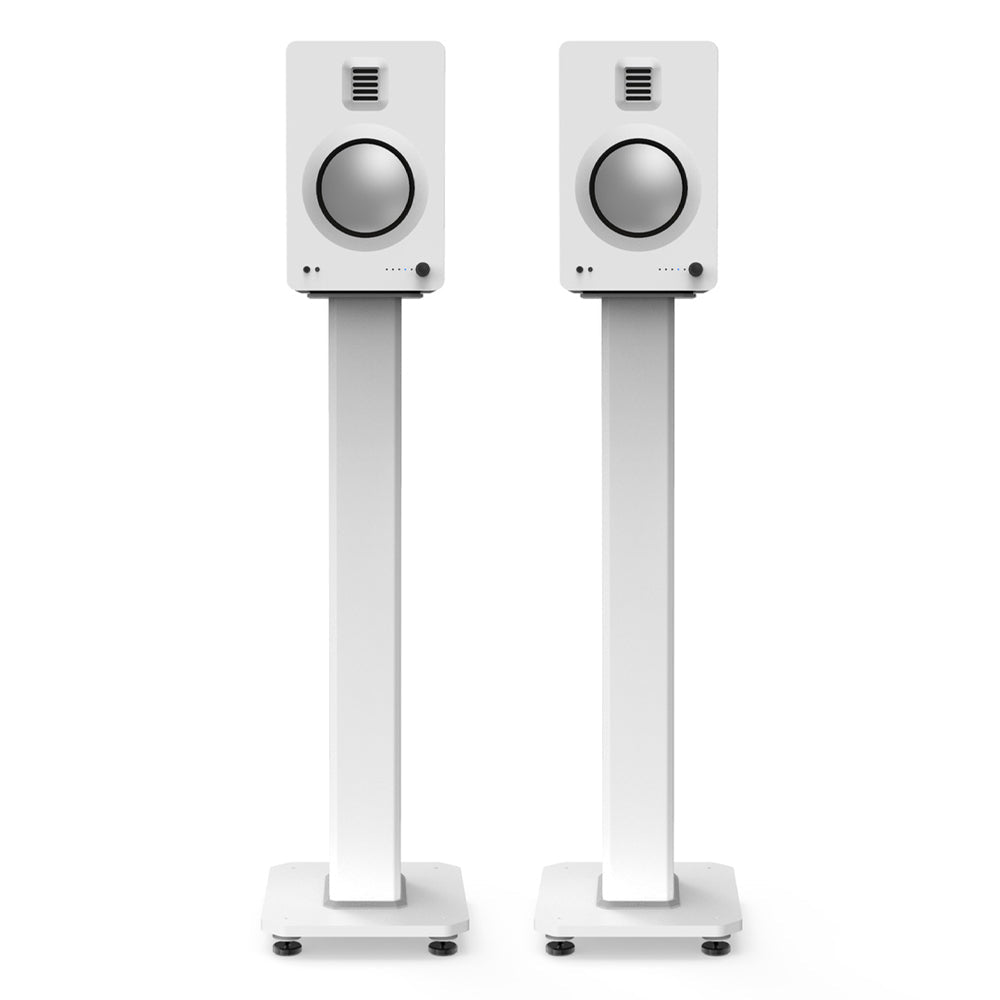KANTO SX30 30" Tall Fillable Speaker Stands with Isolation Feet (White)