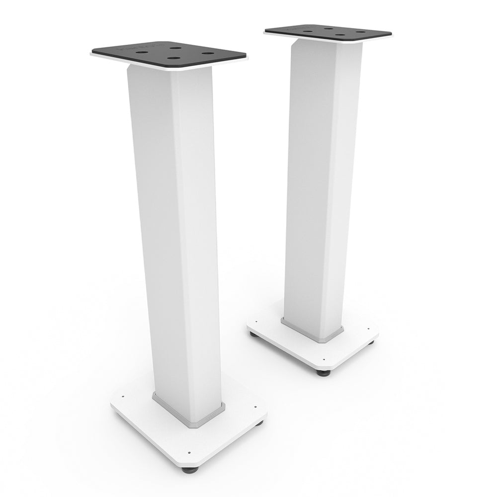 KANTO SX30 30" Tall Fillable Speaker Stands with Isolation Feet (White)