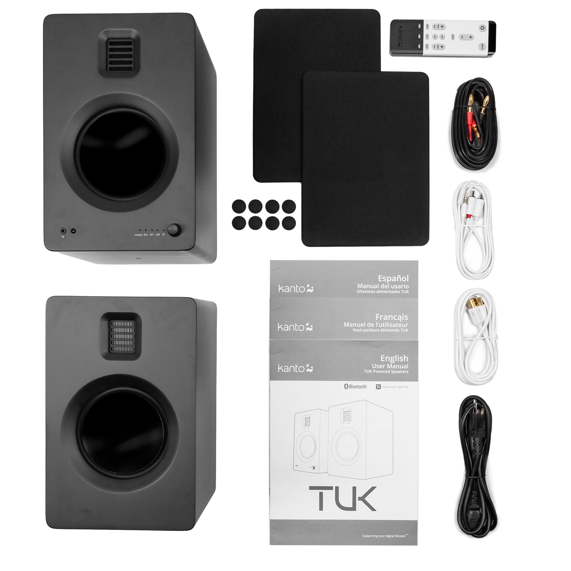 KANTO TUK 260W Powered Bookshelf Speakers
