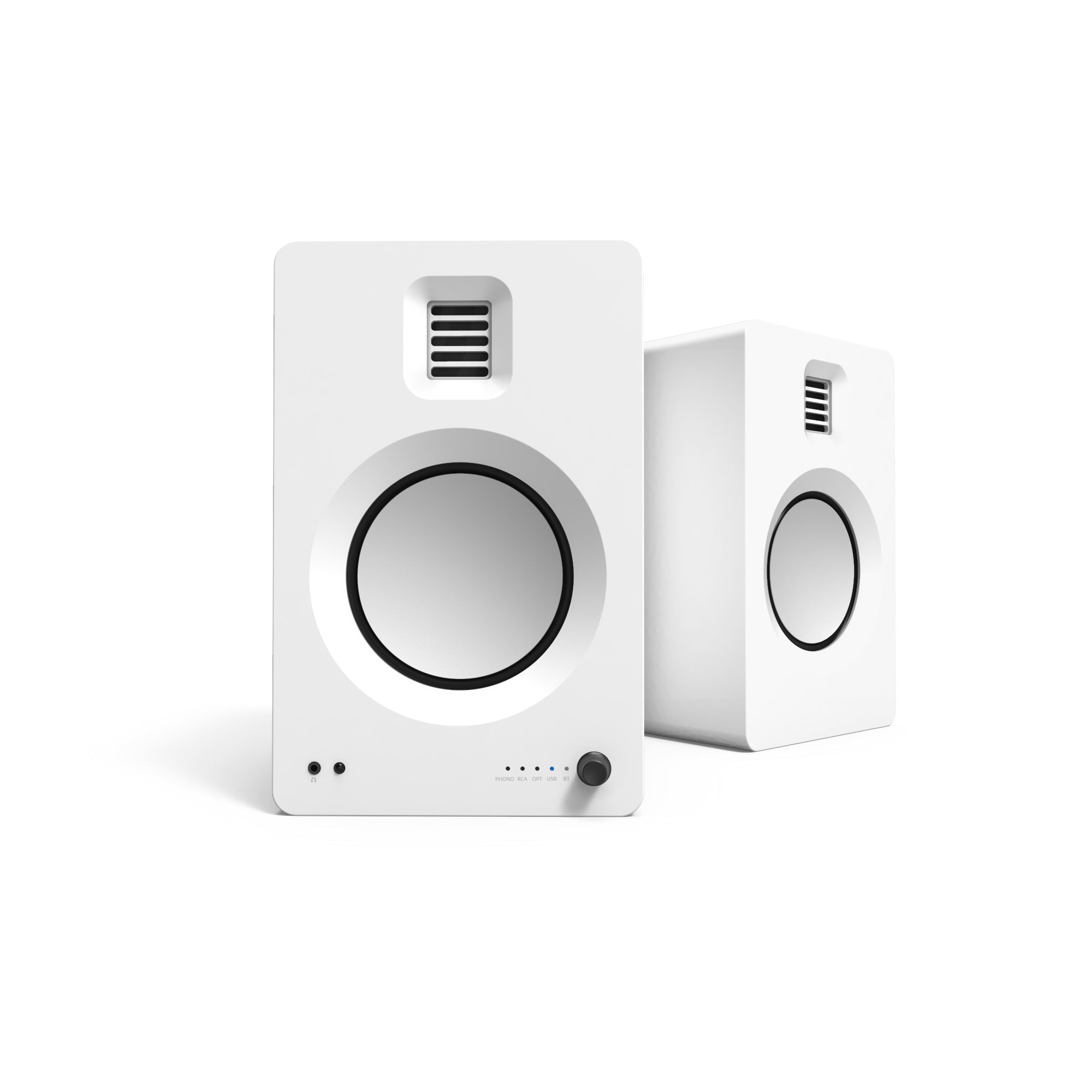 KANTO TUK 260W Powered Bookshelf Speakers (Matte White)