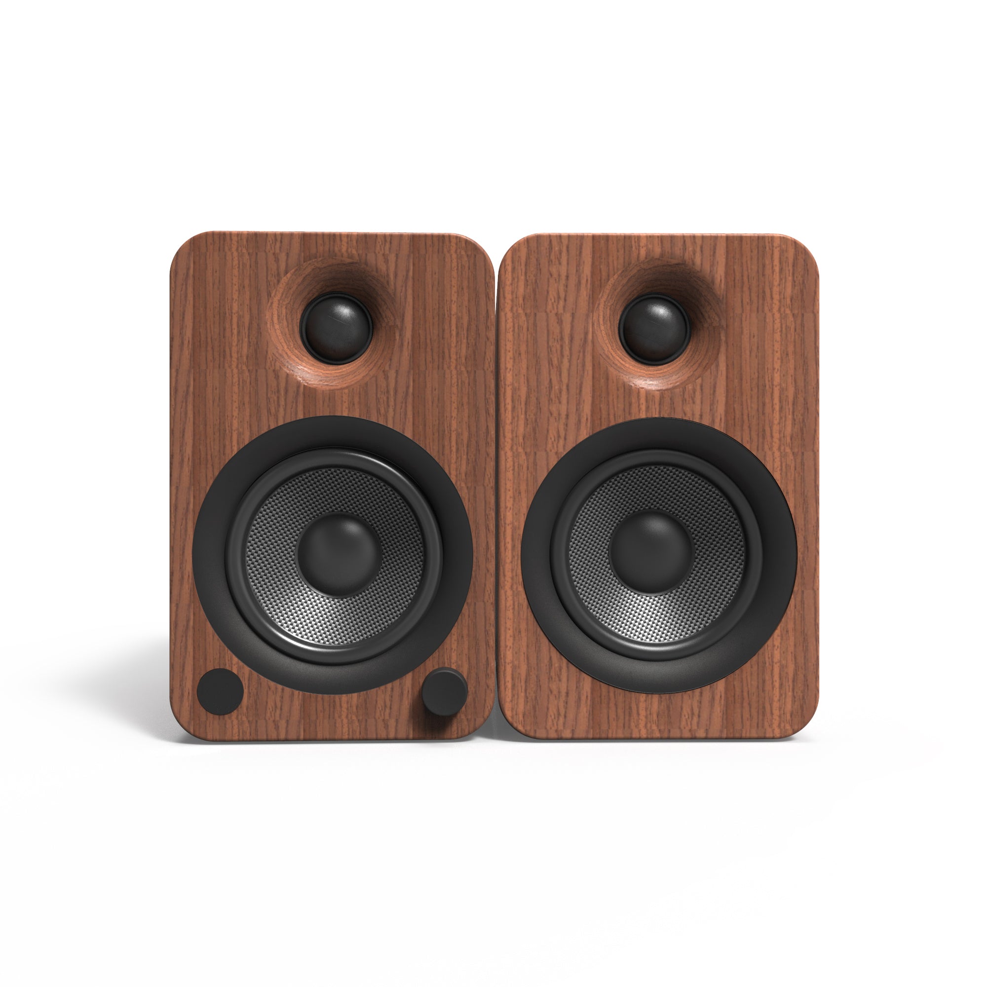 KANTO YU4 140W Powered Bookshelf Speakers (Walnut)