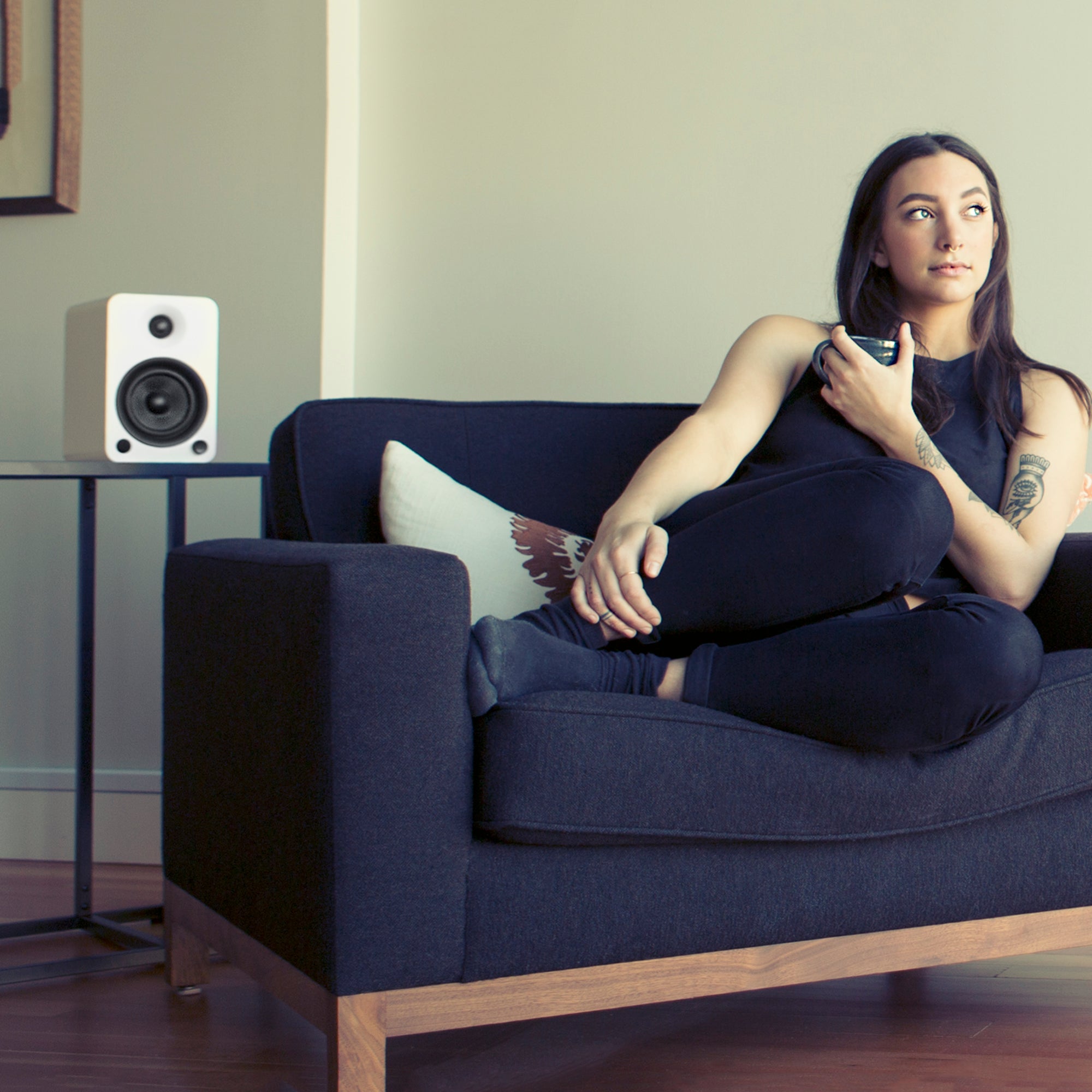 KANTO YU6 200W Powered Bookshelf Speakers (Matte White)