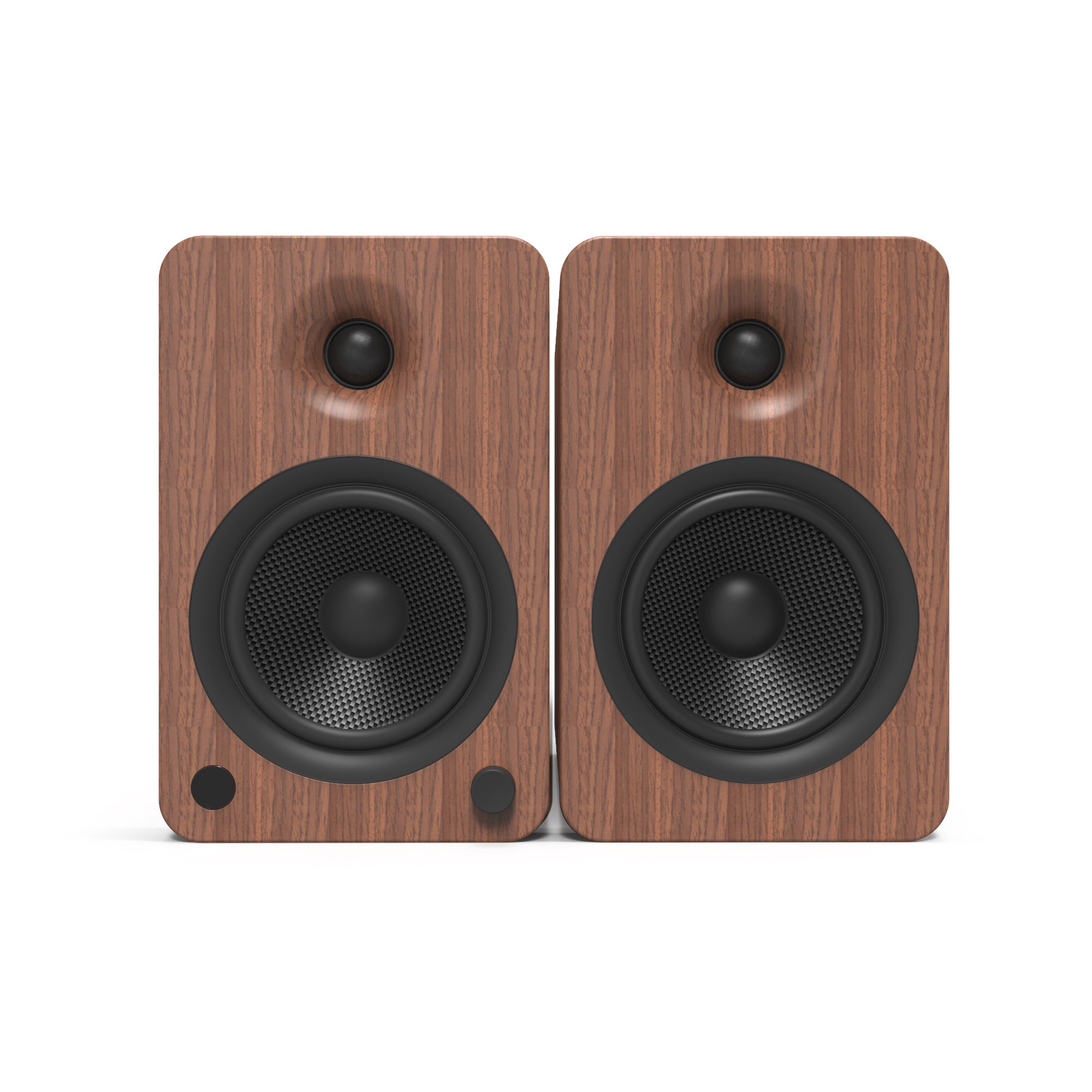 KANTO YU6 200W Powered Bookshelf Speakers (Walnut)