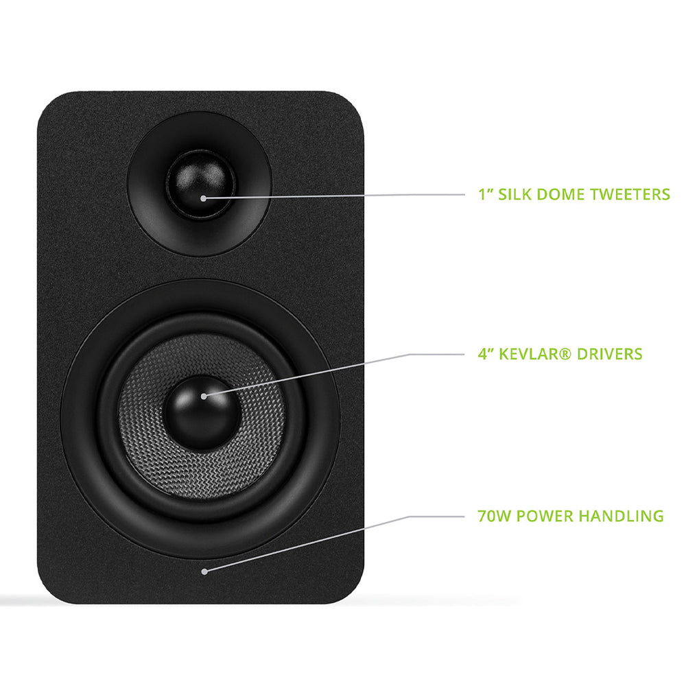 KANTO YU Passive 4" Speakers (Black)