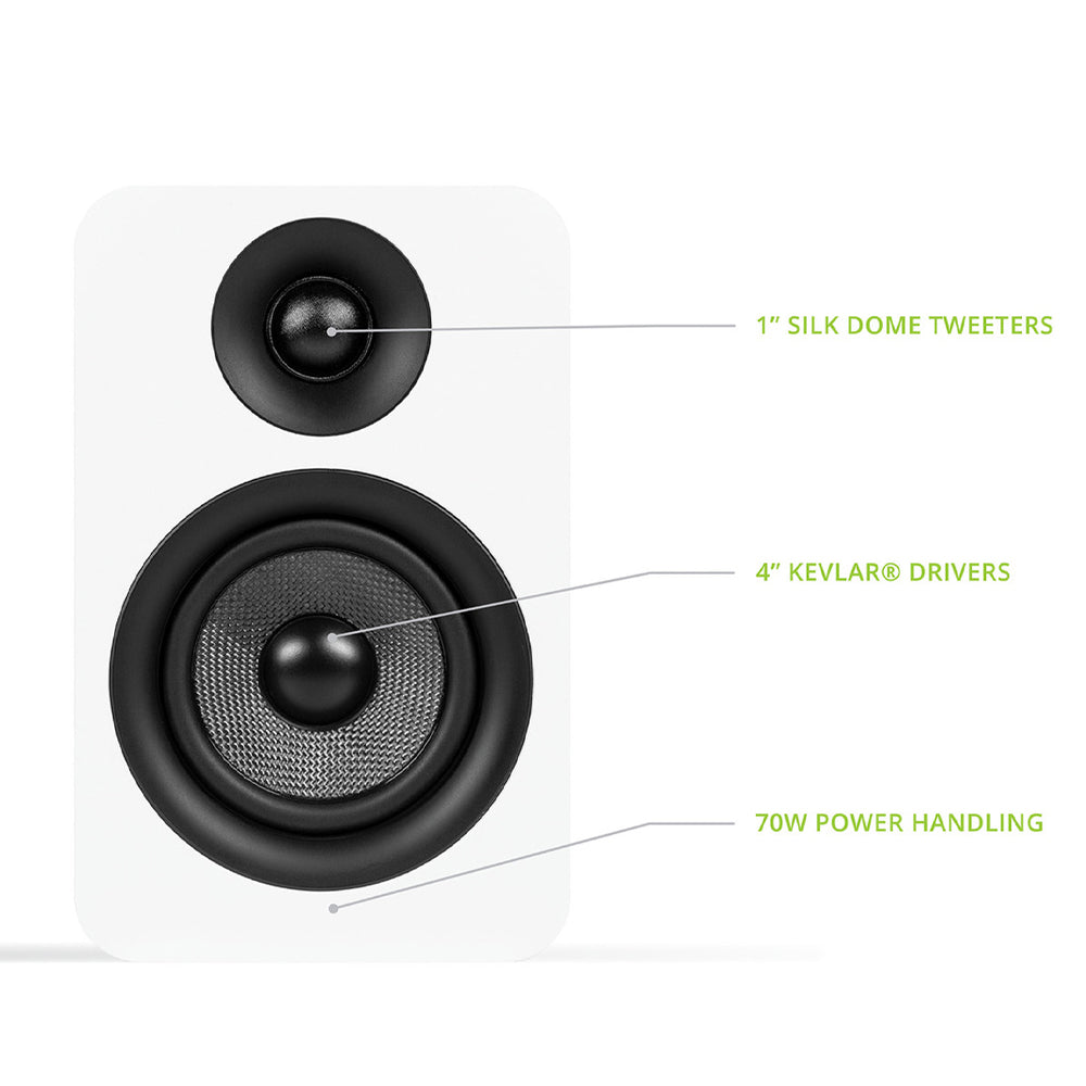 KANTO YU Passive 4" Speakers (White)