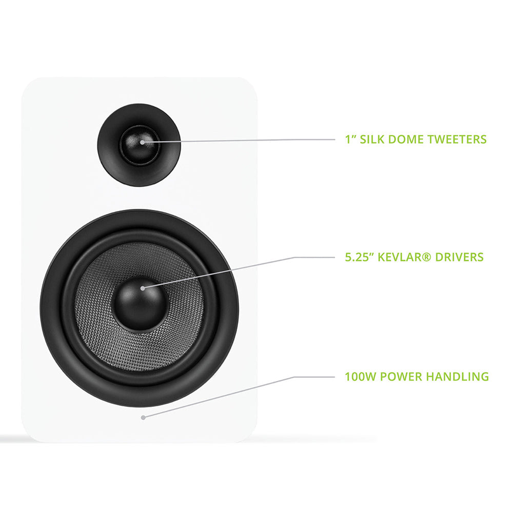 KANTO YU Passive 5.25" Speakers (White)