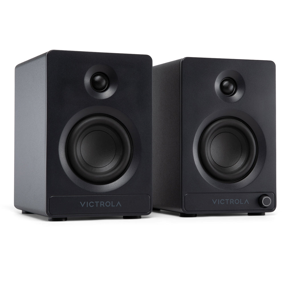 VICTROLA Tempo Bookshelf Speakers (Black)