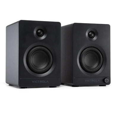 VICTROLA Tempo Bookshelf Speakers (Black) Victrola