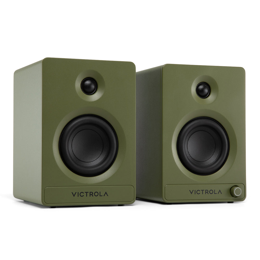 VICTROLA Tempo Bookshelf Speakers (Green)