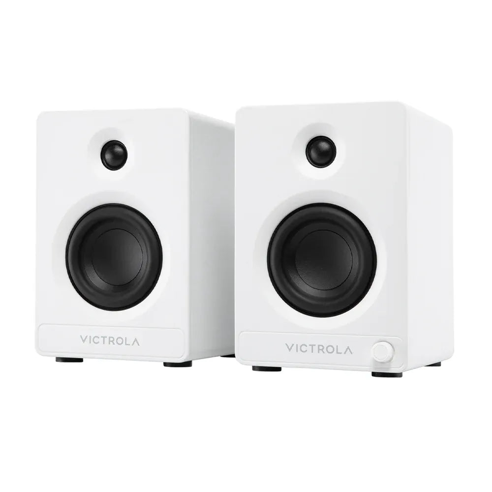 Victrola Tempo Bookshelf Speakers - White Peak Audio & Visual