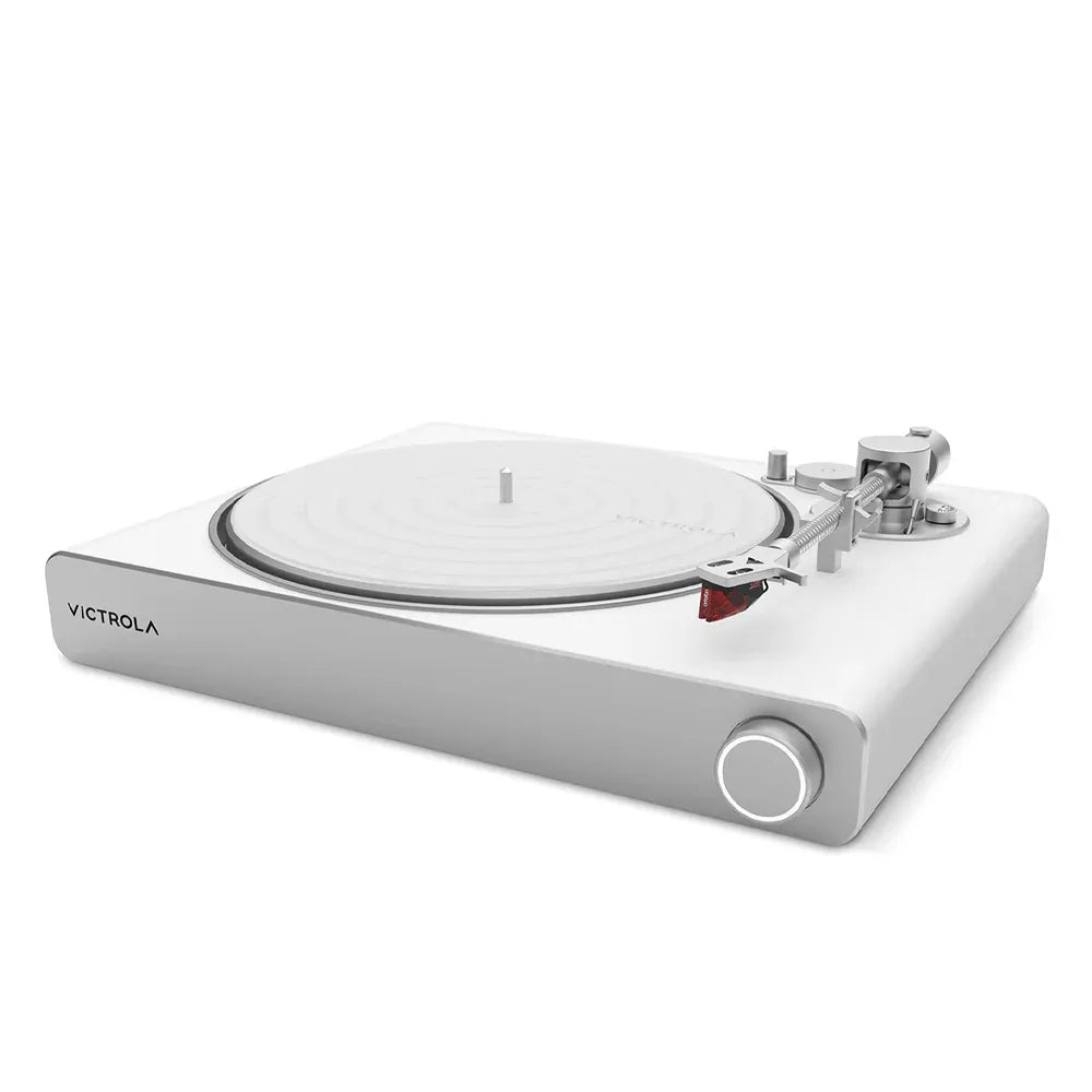VICTROLA Stream Pearl Wi-Fi & Bluetooth Turntable (White/Silver) Victrola