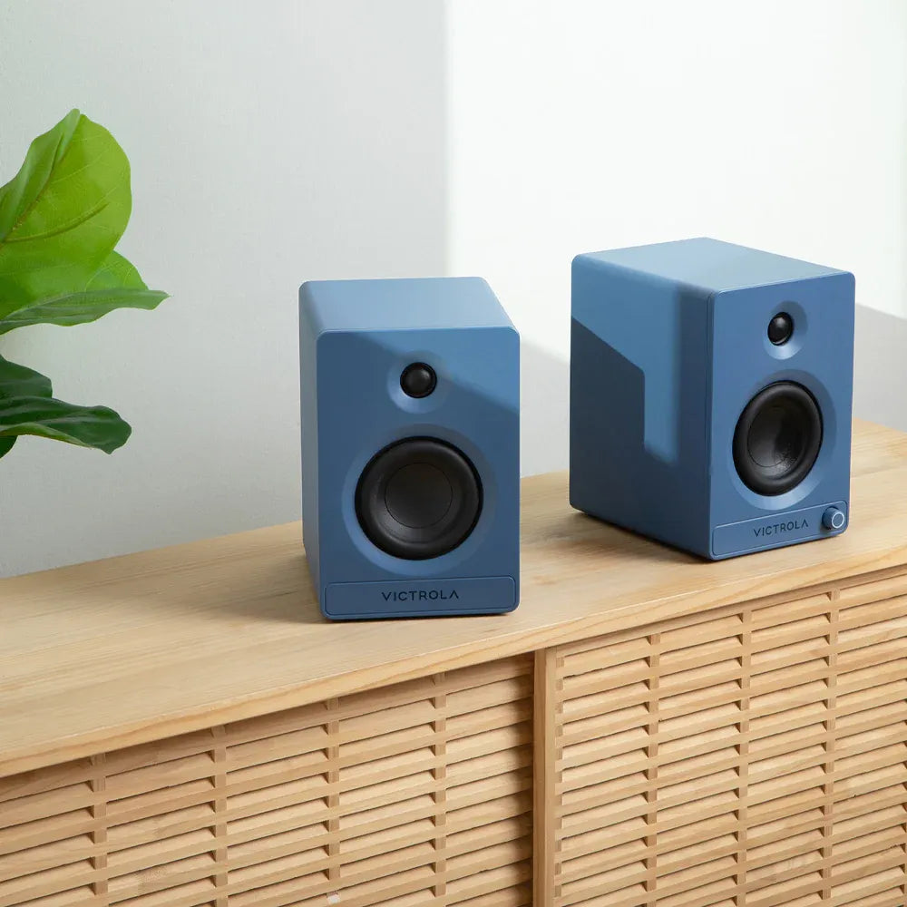 Victrola Automatic Turntable + Victrola Tempo Bookshelf Speakers Bundle - Blue Peak Audio & Visual