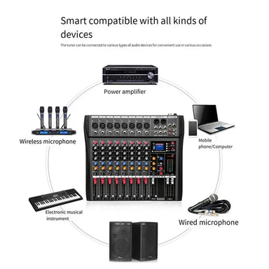 HRIDZ CT-80S Professional Audio Mixer Hridz