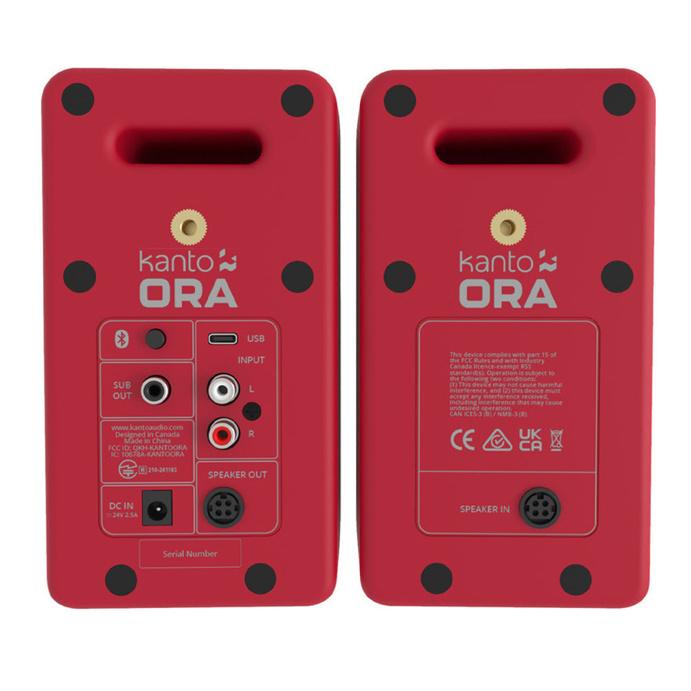 KANTO ORA 100W Powered Reference Desktop Computer Speakers - Limited Edition (Matte Red)