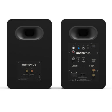 Kanto YU6 (2nd Gen) 200 W Powered Bookshelf Speaker with Bluetooth 5.3, Built-in Phono Preamp, USB-C and Optical Inputs - Matte Black