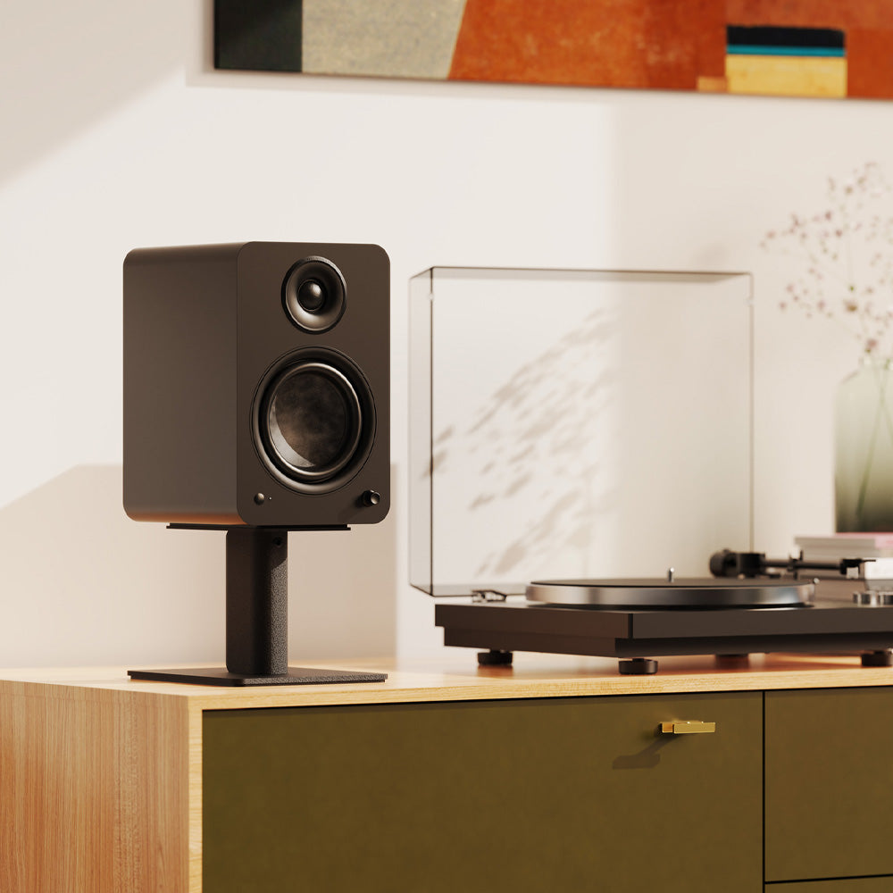 Kanto YU6 (2nd Gen) 200 W Powered Bookshelf Speaker with Bluetooth 5.3, Built-in Phono Preamp, USB-C and Optical Inputs - Matte Black