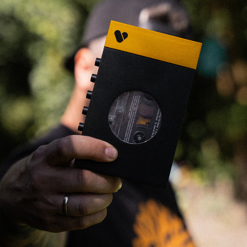 We Are Rewind Portable Cassette Player & Recorder - Amy, Black & Yellow We Are Rewind
