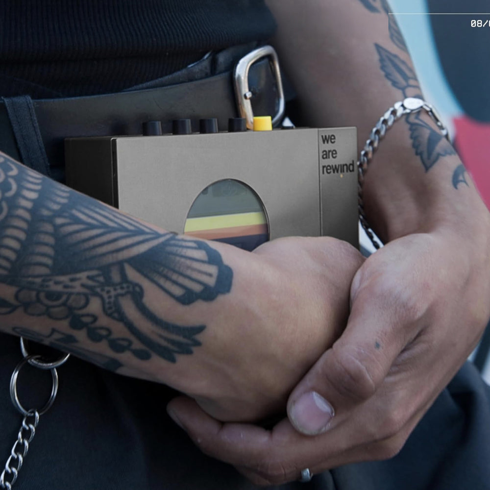 We Are Rewind Portable Cassette Player & Recorder - Keith, Grey We Are Rewind