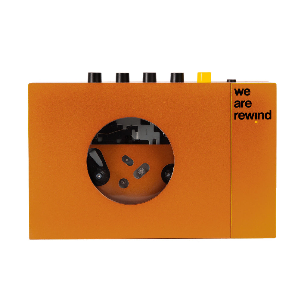 WE ARE REWIND Portable Cassette Player & Recorder (Serge, Orange) We Are Rewind