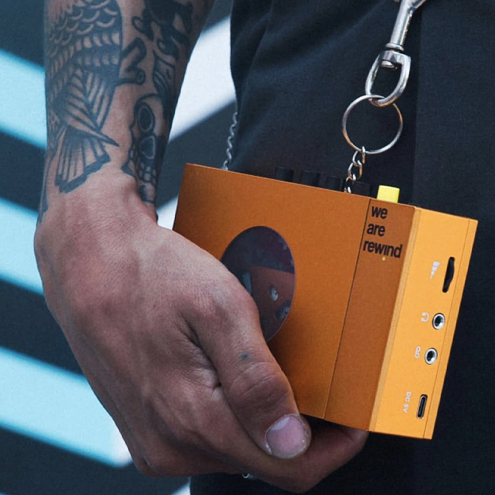 WE ARE REWIND Portable Cassette Player & Recorder (Serge, Orange) We Are Rewind