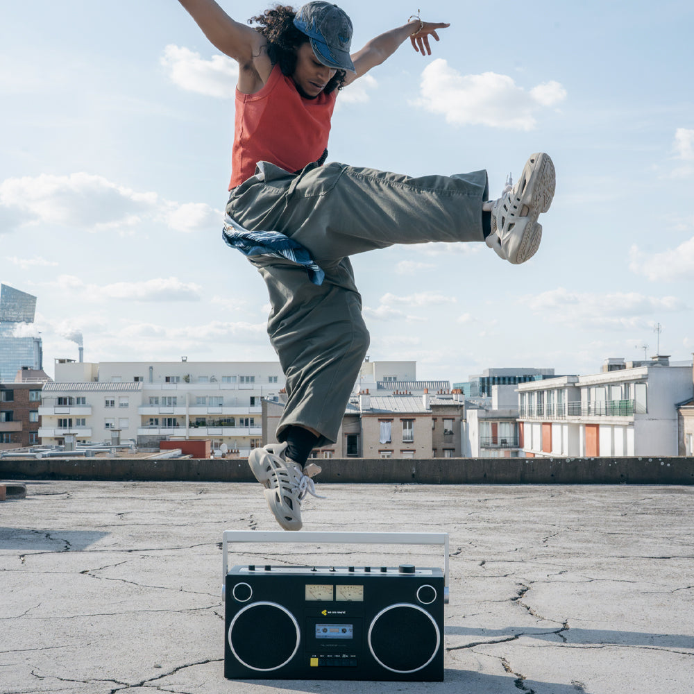 We Are Rewind Getto Blaster Cassette Player & Recorder - Curtis, Black We Are Rewind