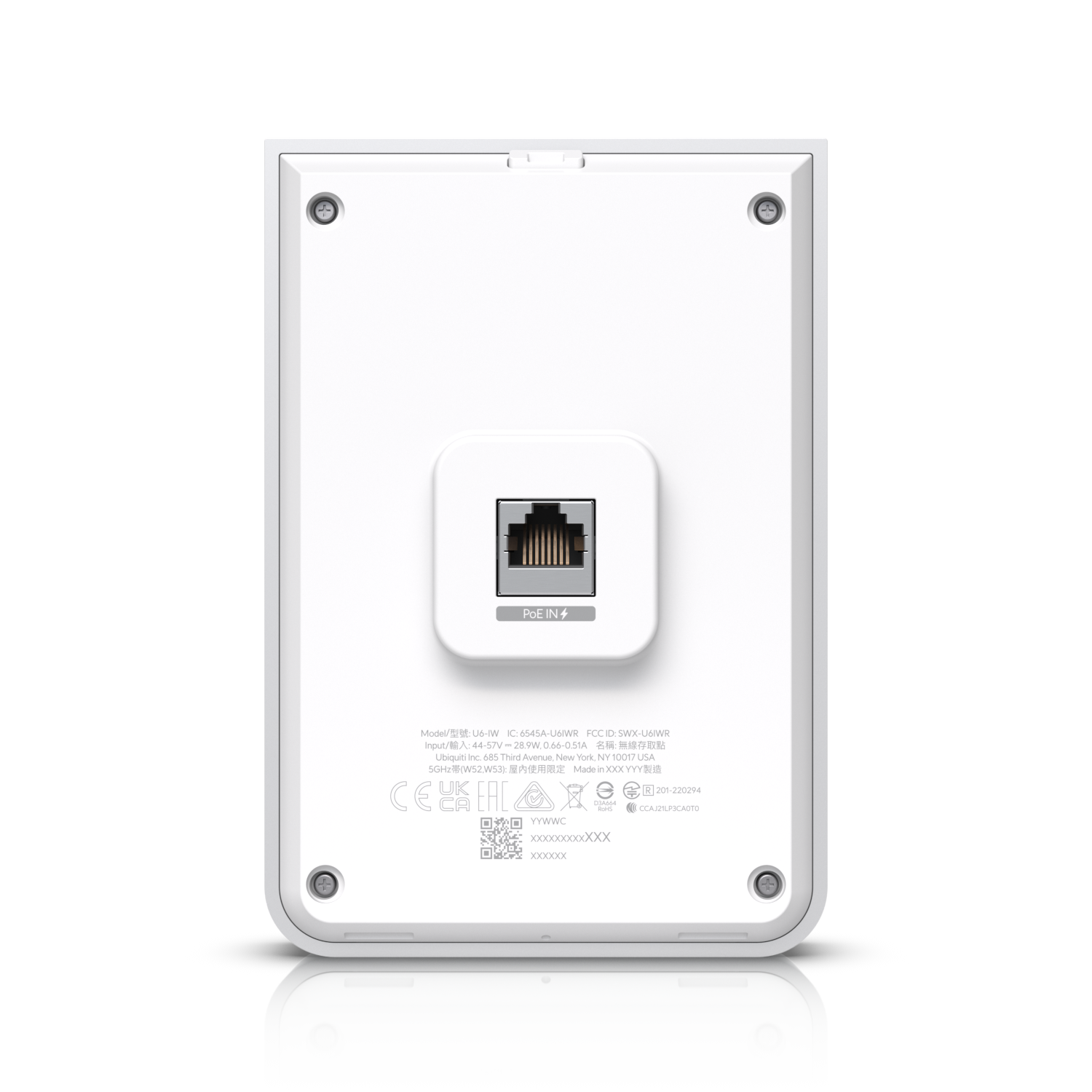 UBIQUITI U6-IW UniFi Wall-mounted WiFi 6 Access Point Built-in PoE Switch Ubiquiti